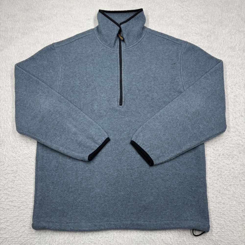 Woolrich Sweater Blue Quarter‎ Zip Pullover Fleece Lined Men's Size M